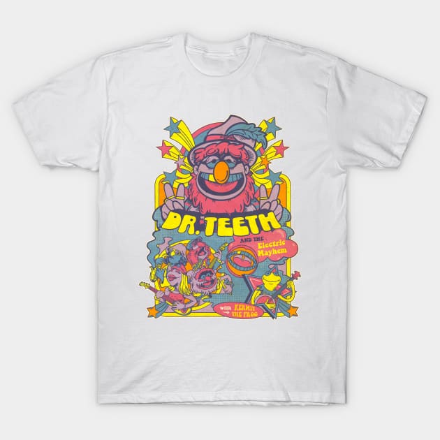 Vintage Dr. Teeth X Electric Mayhem Rainbows T-Shirt by 80sCartoons.Club